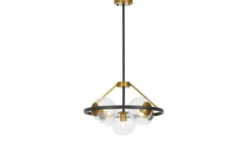 LAMPADA A SOSPENSIONE MODERNA NERO E ORO DONZANO W5 PRO