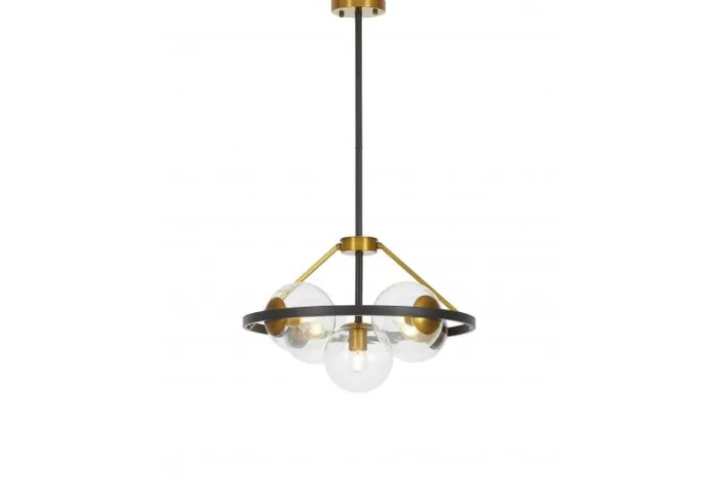 LAMPADA A SOSPENSIONE MODERNA NERO E ORO DONZANO W5 PRO