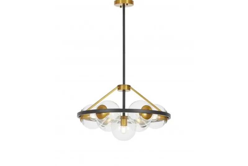 LAMPADA A SOSPENSIONE MODERNA NERO E ORO DONZANO W7 PRO