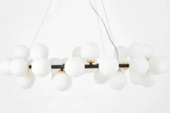 LAMPADA A SOSPENSIONE MODERNA NERO E ORO MARSIADA W40
