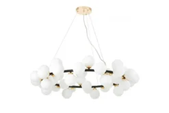 LAMPADA A SOSPENSIONE MODERNA NERO E ORO MARSIADA W40