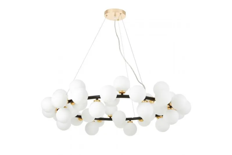 LAMPADA A SOSPENSIONE MODERNA NERO E ORO MARSIADA W40