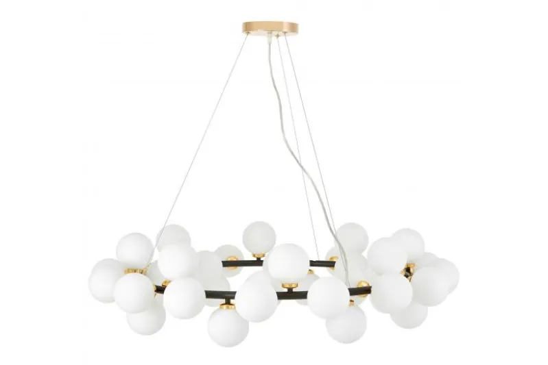 LAMPADA A SOSPENSIONE MODERNA NERO E ORO MARSIADA W40