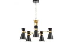 LAMPADA A SOSPENSIONE MODERNA NERO E ORO SENA W5