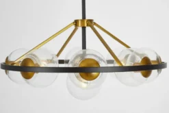 LAMPADA A SOSPENSIONE MODERNA NERO-ORO DONZANO W9 PRO