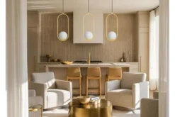 LAMPADA A SOSPENSIONE MODERNA ORO VERO 1B