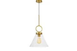 Lampada a sospensione moderna ottone con anello FERMINI