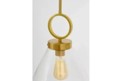 Lampada a sospensione moderna ottone con anello FERMINI