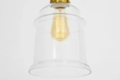 Lampada a sospensione moderna ottone con bicchiere trasparente MOLETTI D20