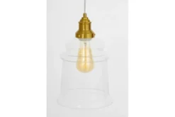 Lampada a sospensione moderna ottone con bicchiere trasparente MOLETTI D20