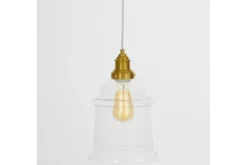 Lampada a sospensione moderna ottone con bicchiere trasparente MOLETTI D20