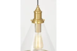 Lampada a sospensione moderna ottone con paralume a coppa FEROLI