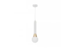 Lampada a sospensione moderna sfera bianca e oro FOLINO W1