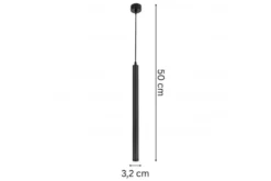 LAMPADA A SOSPENSIONE MODERNA TUBO NERO SLIM W1
