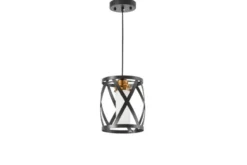 LAMPADA A SOSPENSIONE NERA E OTTONE ASTILA W1