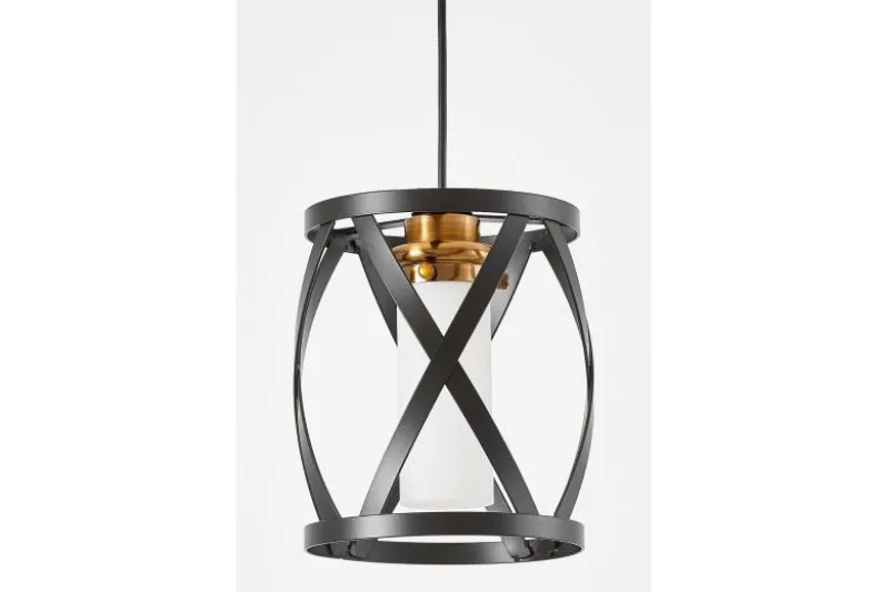 LAMPADA A SOSPENSIONE NERA E OTTONE ASTILA W1