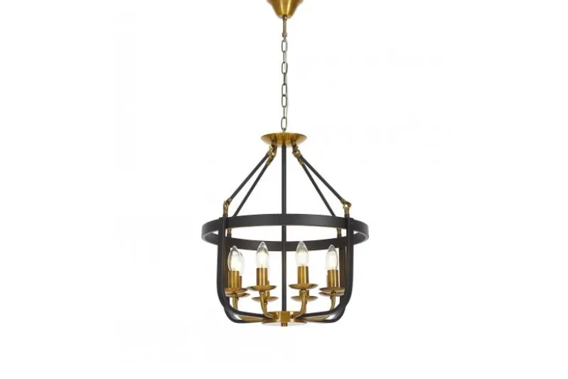 LAMPADA A SOSPENSIONE NERA E OTTONE BERLING W8