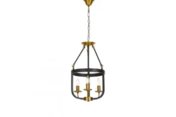 LAMPADA A SOSPENSIONE NERA E OTTONE BERLING W3