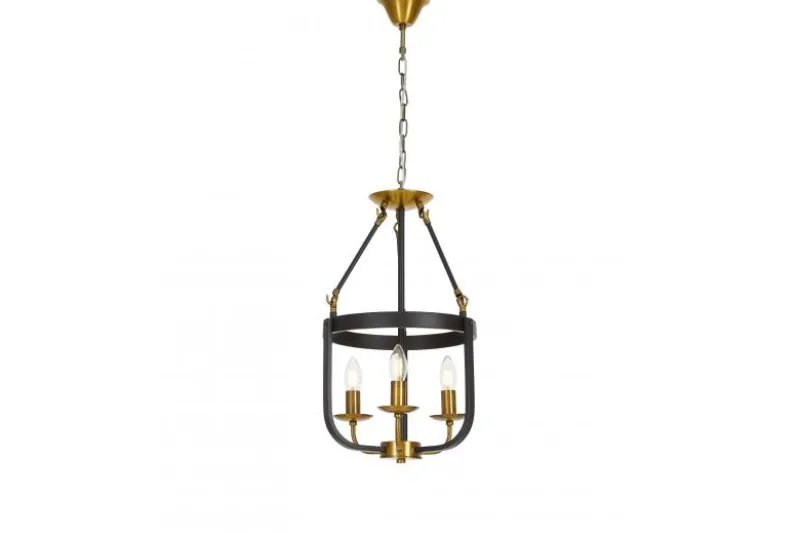 LAMPADA A SOSPENSIONE NERA E OTTONE BERLING W3