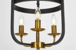 LAMPADA A SOSPENSIONE NERA E OTTONE BERLING W3