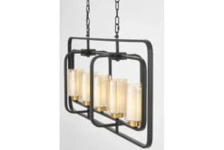LAMPADA A SOSPENSIONE NERA E OTTONE CHICAGO W5