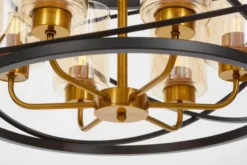 LAMPADA A SOSPENSIONE NERA E OTTONE MOZA W6