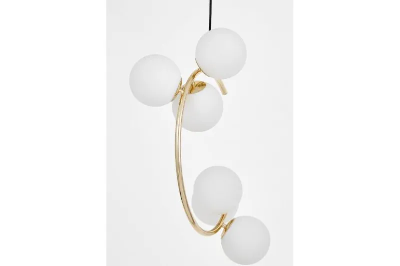 Lampada a sospensione oro caldo a forma di mezza luna BONIO W6