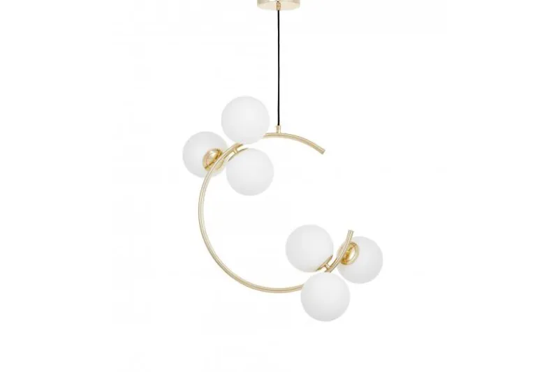 Lampada a sospensione oro caldo a forma di mezza luna BONIO W6