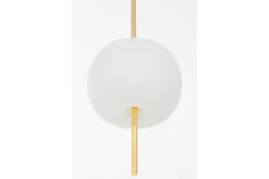 Lampada a sospensione palla bianca stelo dorato ALPINA D20