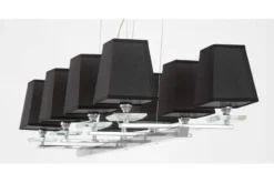 LAMPADA A SOSPENSIONE RAVERA MODERNA NERA E CROMATA