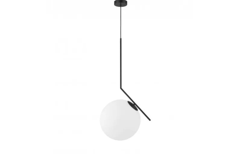 Lampada a sospensione sfera vetro nera Sorento D30