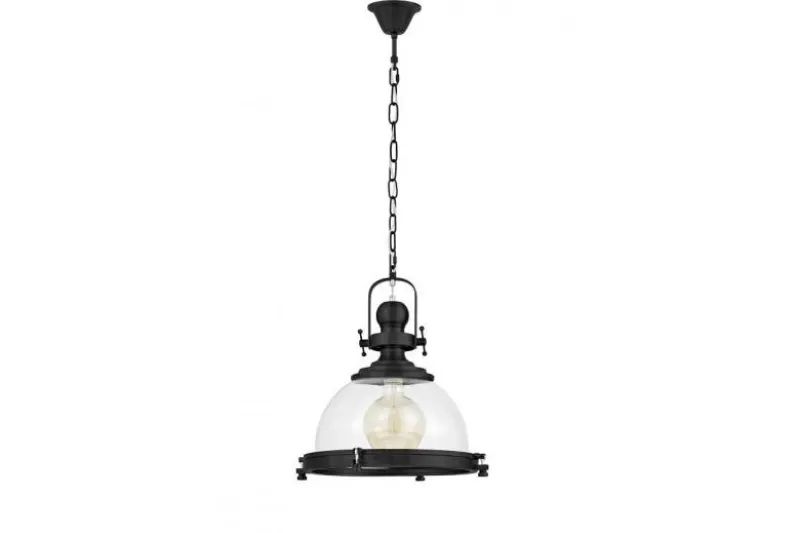 Lampada a sospensione stile industriale nera FALCO