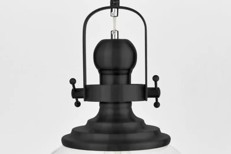 Lampada a sospensione stile industriale nera FALCO