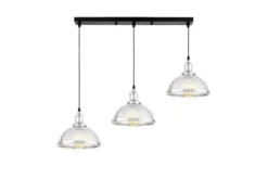 LAMPADA A SOSPENSIONE TRIPLA CROMATA BRICO W3 PRO