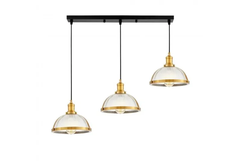 LAMPADA A SOSPENSIONE TRIPLA OTTONE BRICO W3 PRO