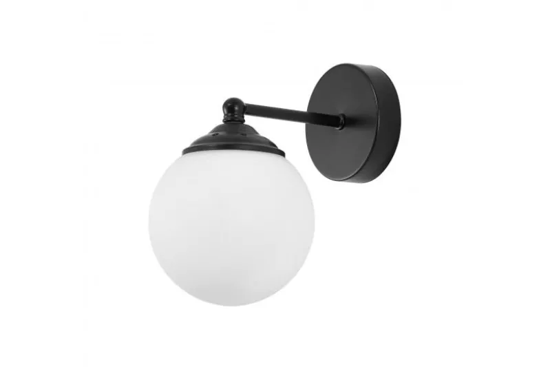 Lampada da parete a sfera nera FINO W1