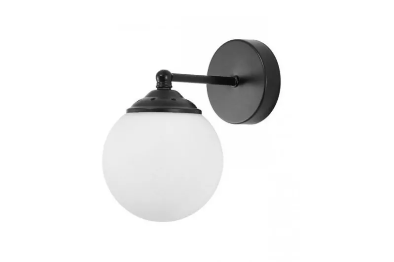 Lampada da parete a sfera nera FINO W1