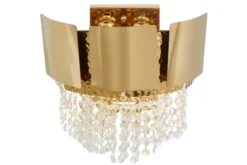 LAMPADA DA PARETE IN CRISTALLO ORO DIONA W2