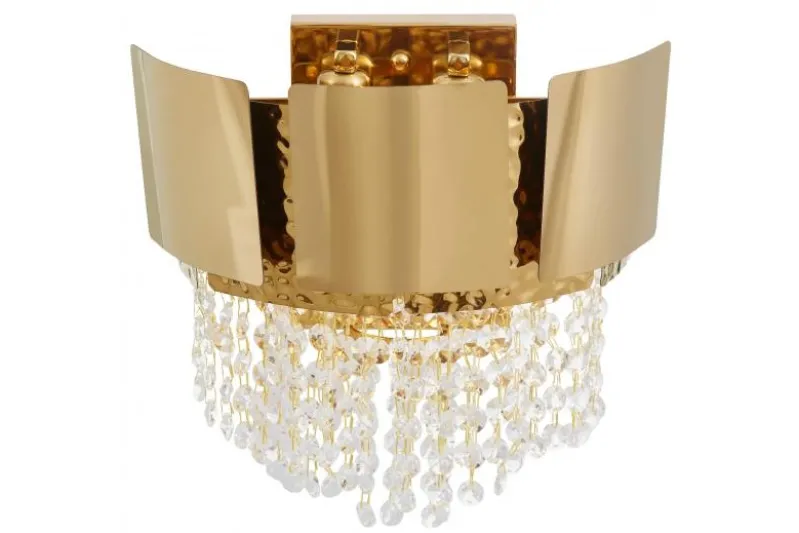 LAMPADA DA PARETE IN CRISTALLO ORO DIONA W2