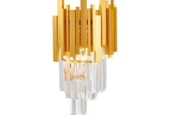 LAMPADA DA PARETE IN CRISTALLO ORO FERA W2