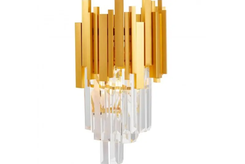 LAMPADA DA PARETE IN CRISTALLO ORO FERA W2