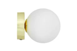 Lampada da parete MARSIADA W1 oro con sfera bianca