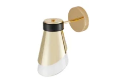 Lampada da parete moderna a bicchiere oro Fabro W1