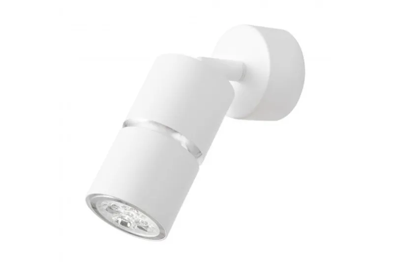 LAMPADA DA PARETE MODERNA BIANCO E ARGENTO ASTI W1
