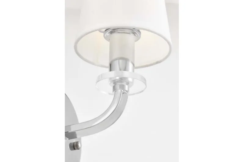 LAMPADA DA PARETE MODERNA BIANCO E CROMO ORLANDO W1