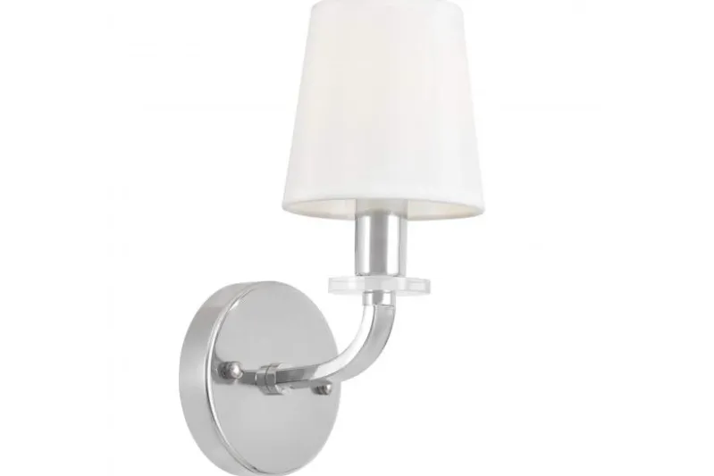 LAMPADA DA PARETE MODERNA BIANCO E CROMO ORLANDO W1
