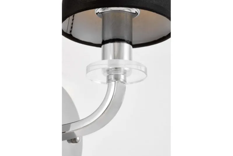 LAMPADA DA PARETE MODERNA NERA E CROMO ORLANDO W1