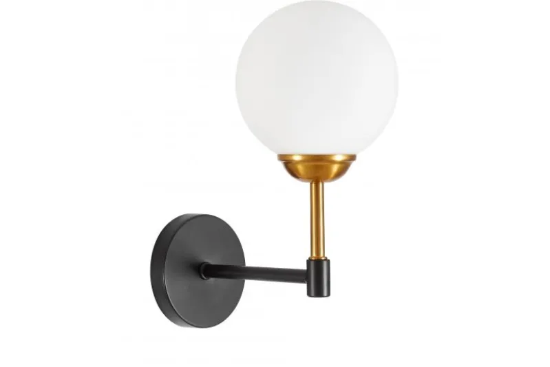 LAMPADA DA PARETE MODERNA NERA E ORO ALDONO