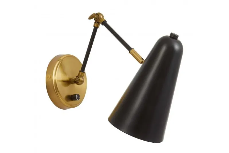 LAMPADA DA PARETE MODERNA NERA RONA W2