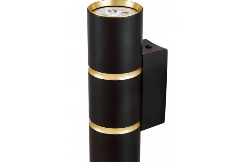 LAMPADA DA PARETE MODERNA NERO E ORO ASTI W2